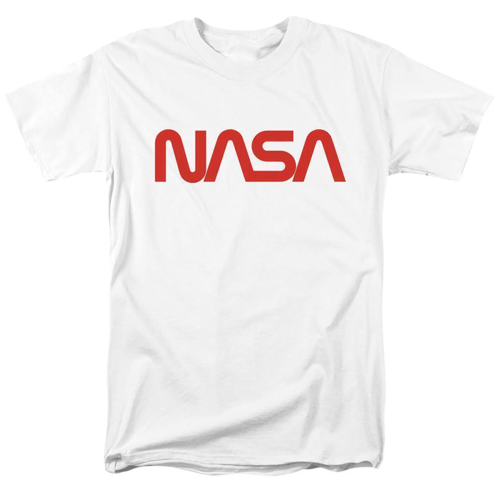 Nasa Worm Logo Adult 181 T Shirt White